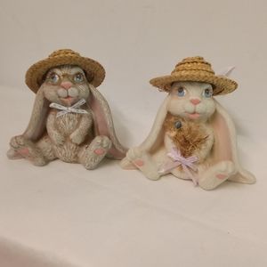 Vintage Scoto Rabbit Flapping Long Ears Male & Female Resin